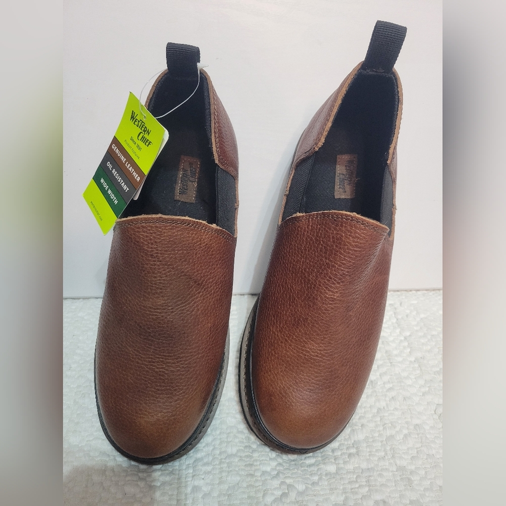 Nwob Western Chief Leather Loafers 12 Wide - Picture 2 of 5